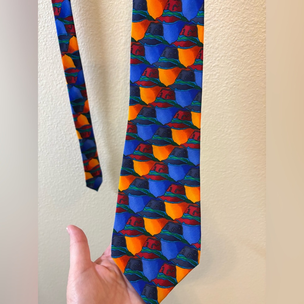 J Garcia 100% Silk Race Record Dream Limited Edition Collection Neck Tie Blue